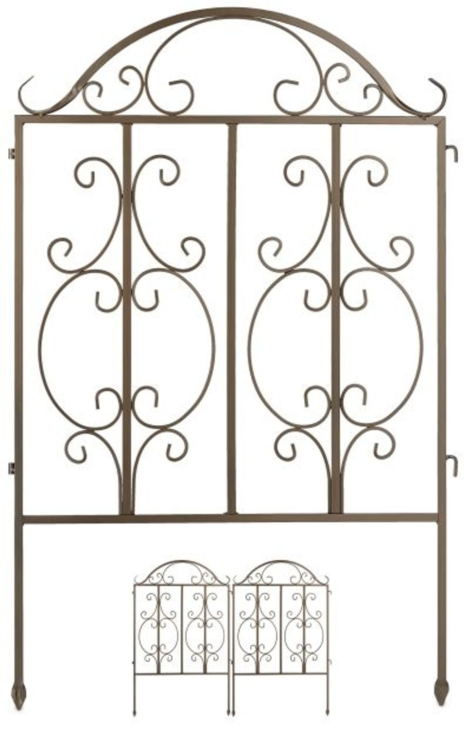 Gartenzaun Bronze 3er Set 10036844