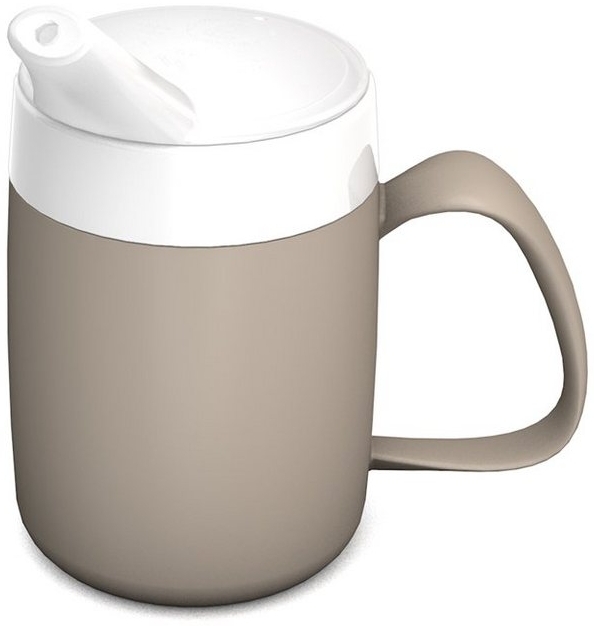 Ornamin Schnabelbecher ORNAMIN Becher mit Trink-Trick mit Schnabelaufsatz, Qualitätskunststoff, Trink-Trick I Trinkhilfe I bruchstabil I BPA-frei I Made in Germany