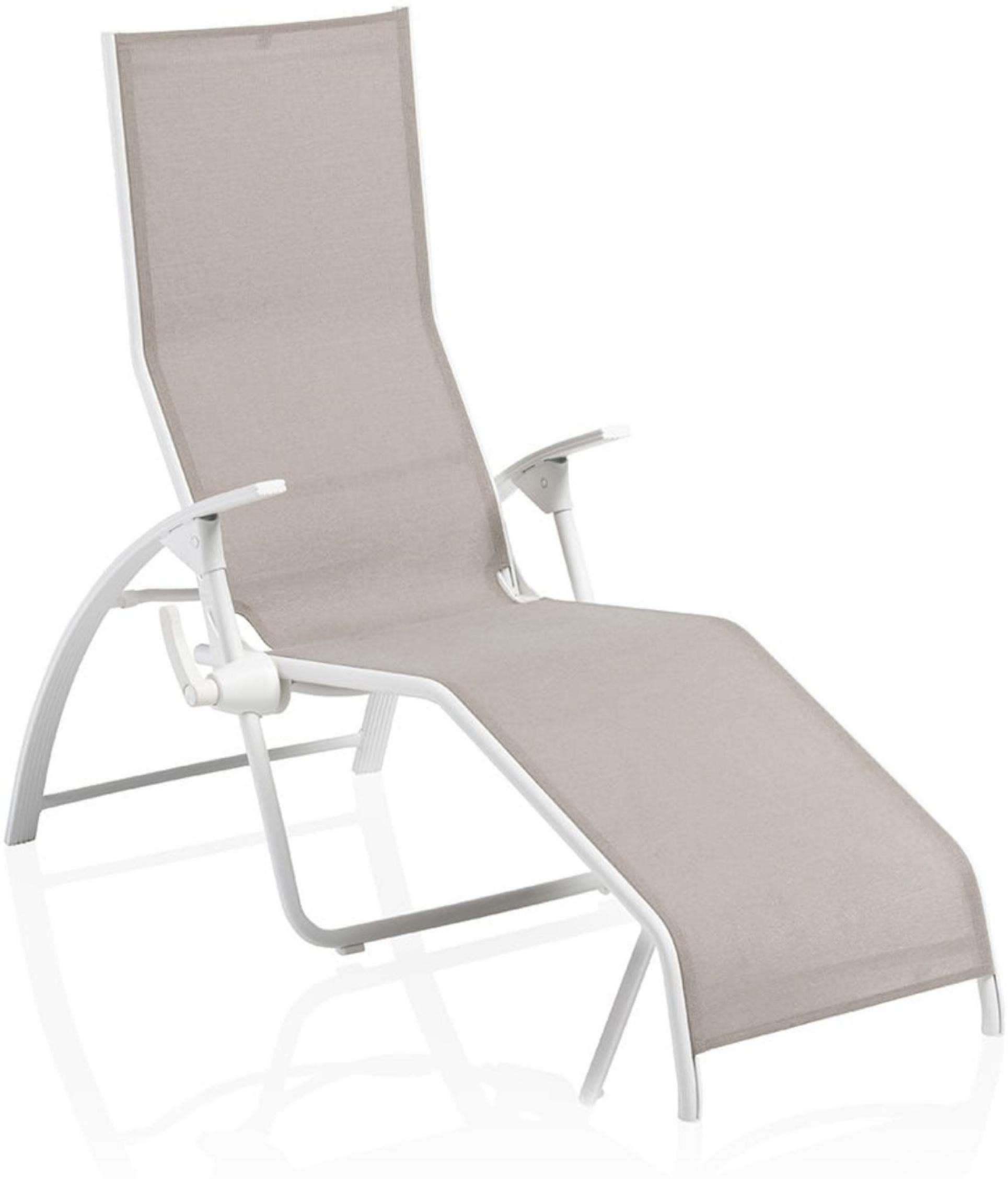 Kettler Bäderliege Tampa Aluminium weiß/Twitchell dublin ergonomische
