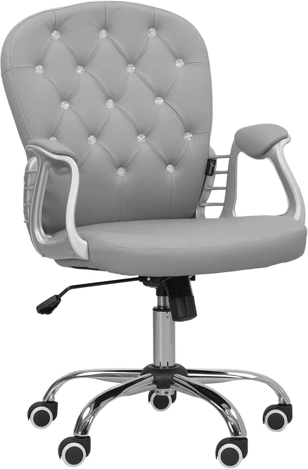 Vinsetto Bürostuhl mit gepolsterte Rückenlehne, drehbar (Chefsessel, 1 St), für Wohnzimmer, Büro, Hellgrau