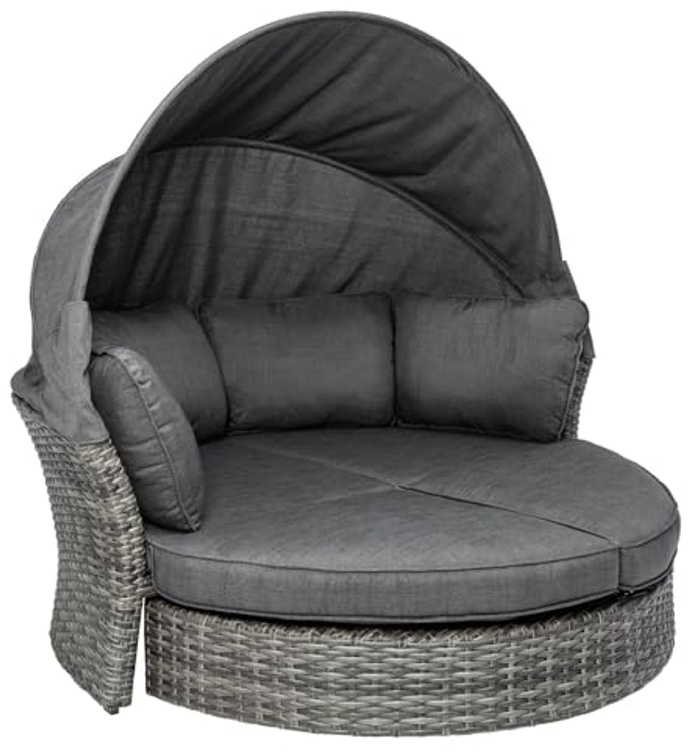 riess-ambiente Loungebett SEATTLE 195cm grau, Einzelartikel 1 Teile, Garten · Sonneninsel · Outdoor · drehbar