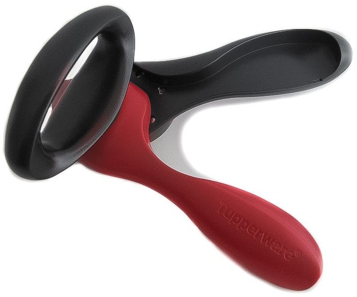 TUPPERWARE Dosenöffner Küchenhelfer Öffner Dosenöffner schwarz-rot