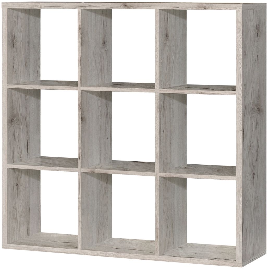 Raumteilerregal >MAURO< 9 Fächer, in Sandeiche - 107,2x107,3x32,9cm (BxHxT)