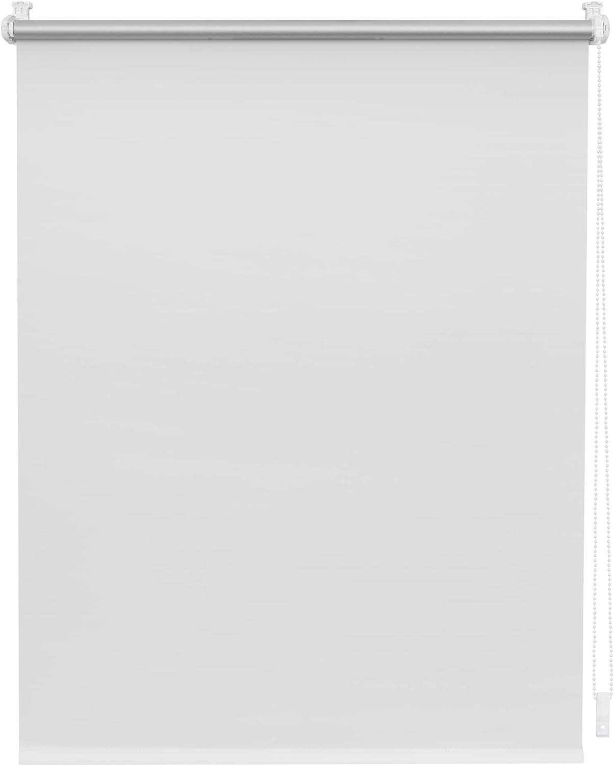 Lichtblick RKV. 045. 150. 01 Verdunklungsrollo Klemmfix, 45x150 cm (B x L) in Weiß, ohne Bohren, Sonnen-, Sicht-, Hitze- & Kälte-Schutz, reflektierende Thermo-Rollo Funktion, Verdunkelung für Fenster & Türen