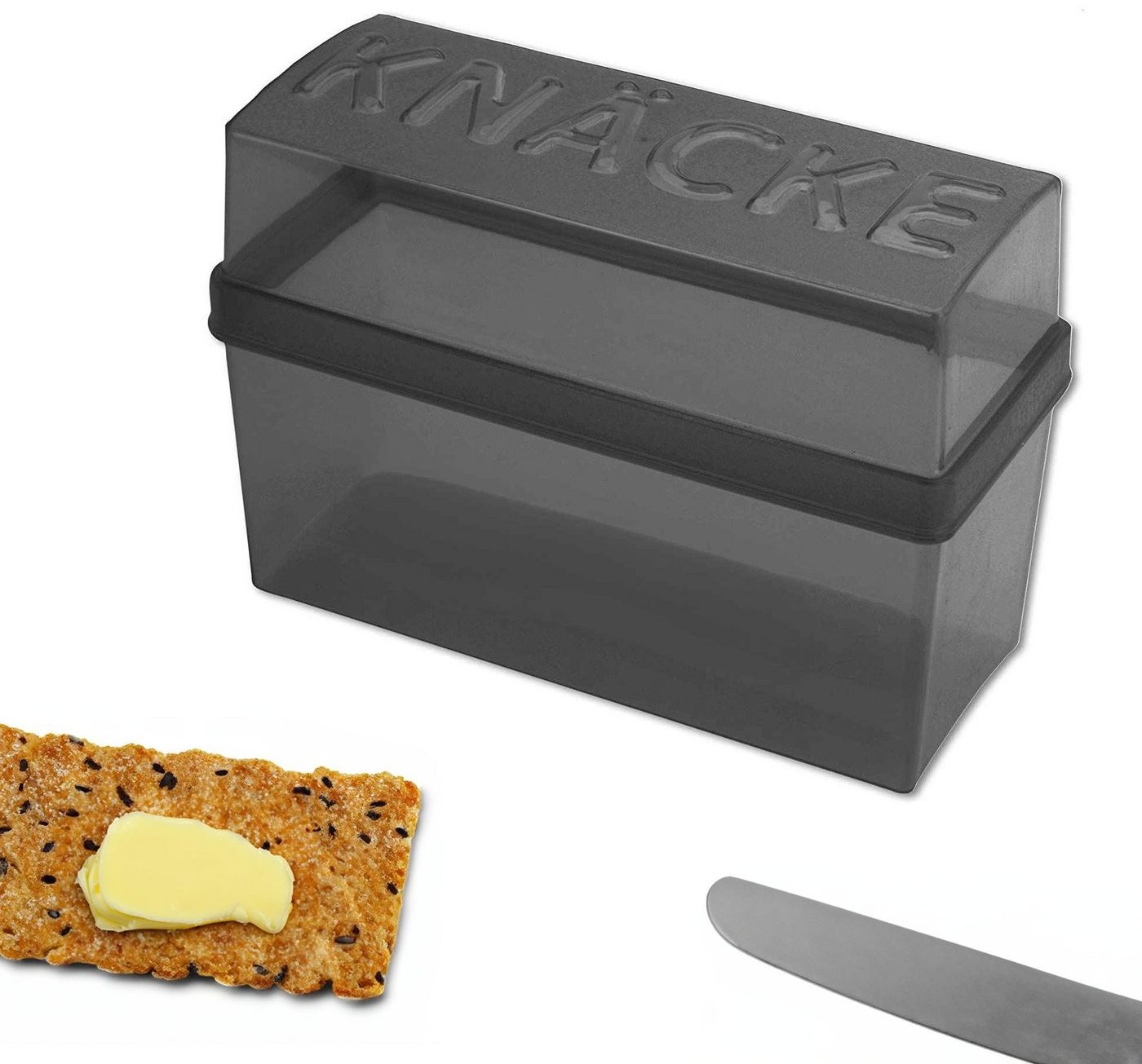 WestCraft Brotkorb 1er, 2er, 4er Knäckebrot Box Set, für Sauerteig, Roggen Crisp Knäcke, Kunststoff (BPA frei), (1-tlg), Schweden Knäcke Brot in Scheiben, Aufbewahrung, kleine Mini Brotbox