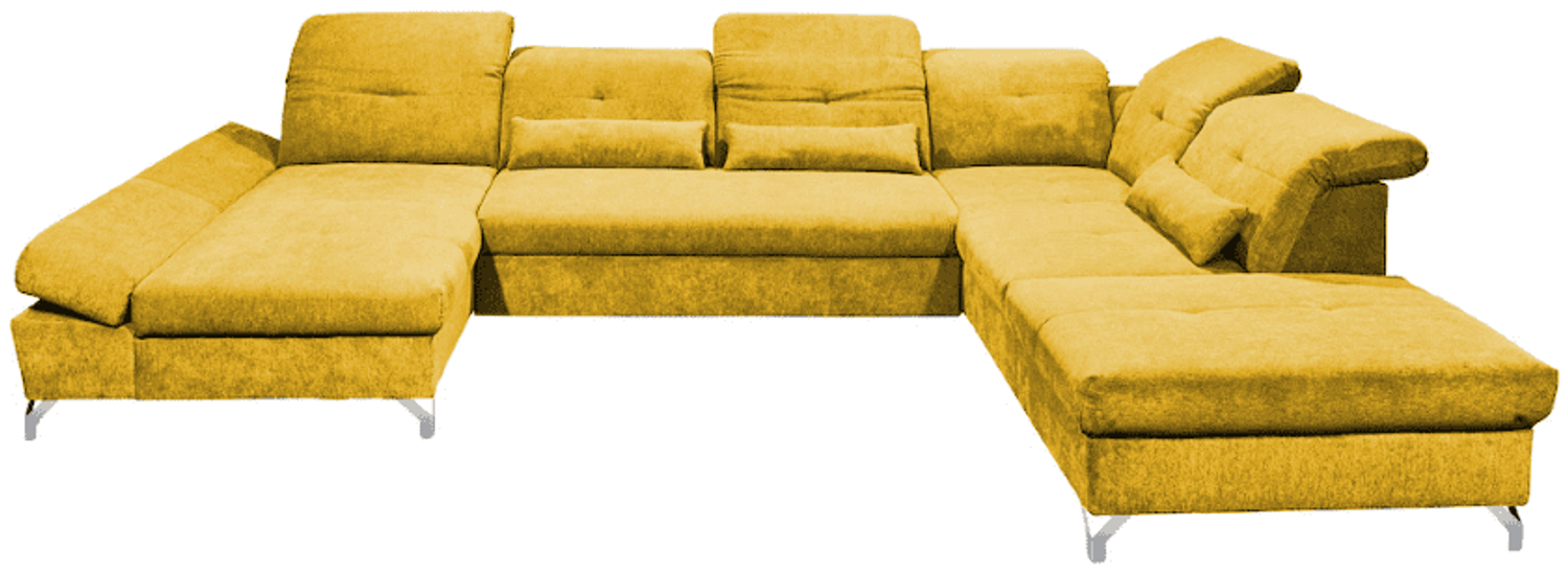 Wohnlandschaft Melfi von Ed Exciting Design – Modernes U-Form Sofa mit Schlaffunktion und Bettkasten