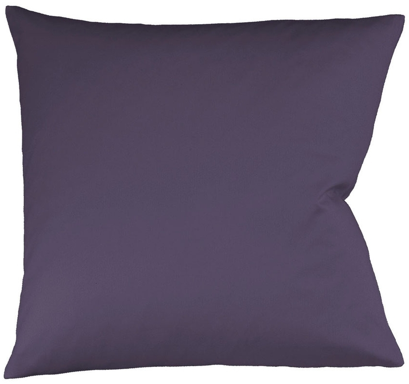 Fleuresse Mako-Satin Kissenbezug Bezug 80x80 cm uni mit RV 6062 lavendel