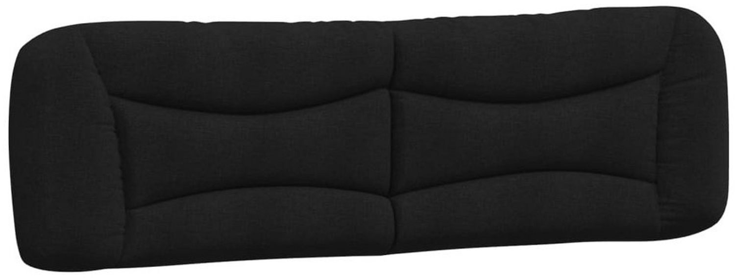 vidaXL Bett Kopfteil-Kissen "Hvar" Schwarz 180 cm Stoff (1-tlg)