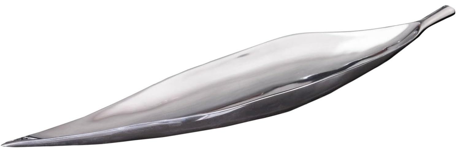 riess-ambiente Dekoschale SILVER LEAF 80cm silber, Wohnzimmer · Obst · Schlüssel · Handarbeit · Metall · Modern