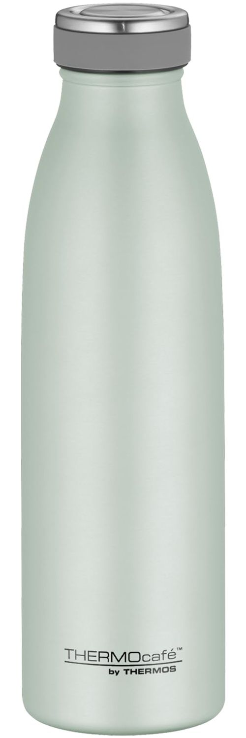 THERMOcafé by THERMOS TC BOTTLE pastell mint grün matt 0,50l, Isolierflasche aus Edelstahl, kohlensäurefest, 12h heiß 24h kalt, Auslaufsicher, für Schule, Unterwegs & Büro