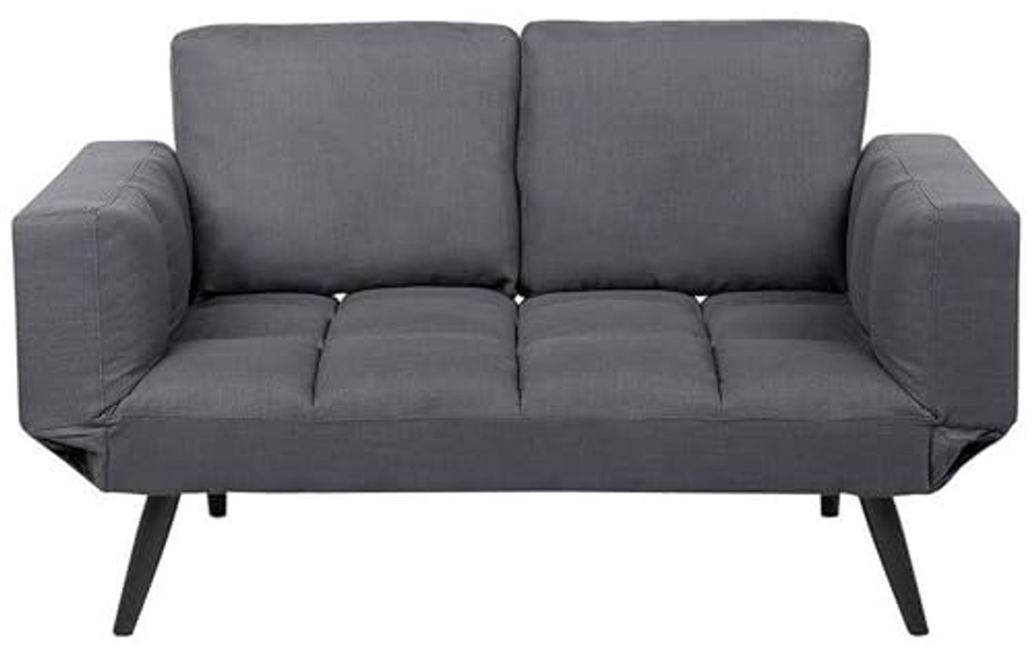 Schlafsofa 2-Sitzer Polsterbezug dunkelgrau BREKKE