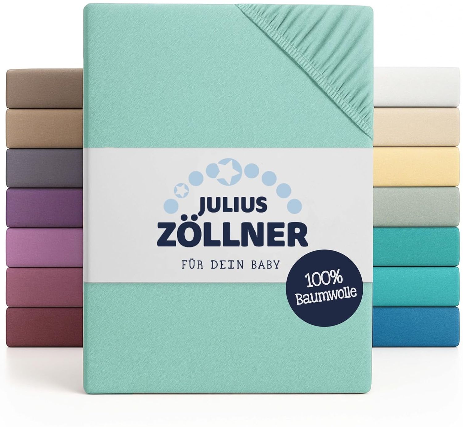 Julius Zöllner Spannbettlaken Jersey mint,60x120/70x140 cm