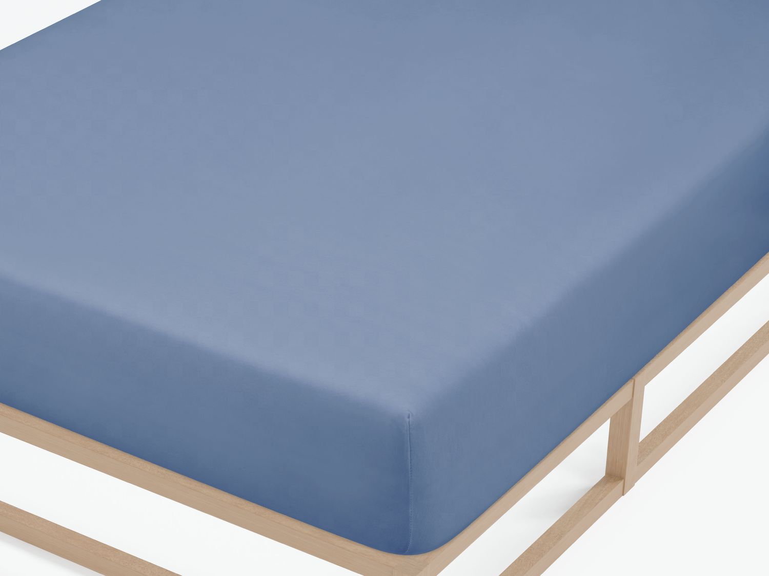 biberna Feinjersey-Spannbetttuch 0077144, blau, 1x 180x200 cm - 200x200 cm