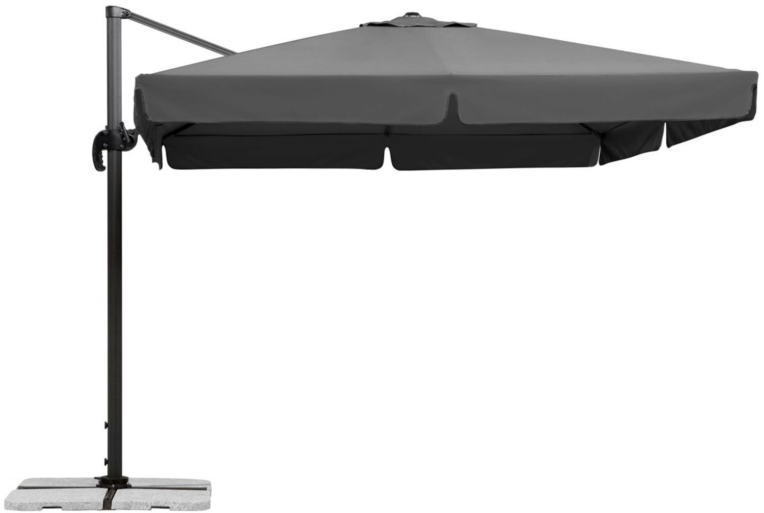 Sonnenschirm Rhodos 300x300/8 quadratisch, ca. 300 x 300 cm anthrazit