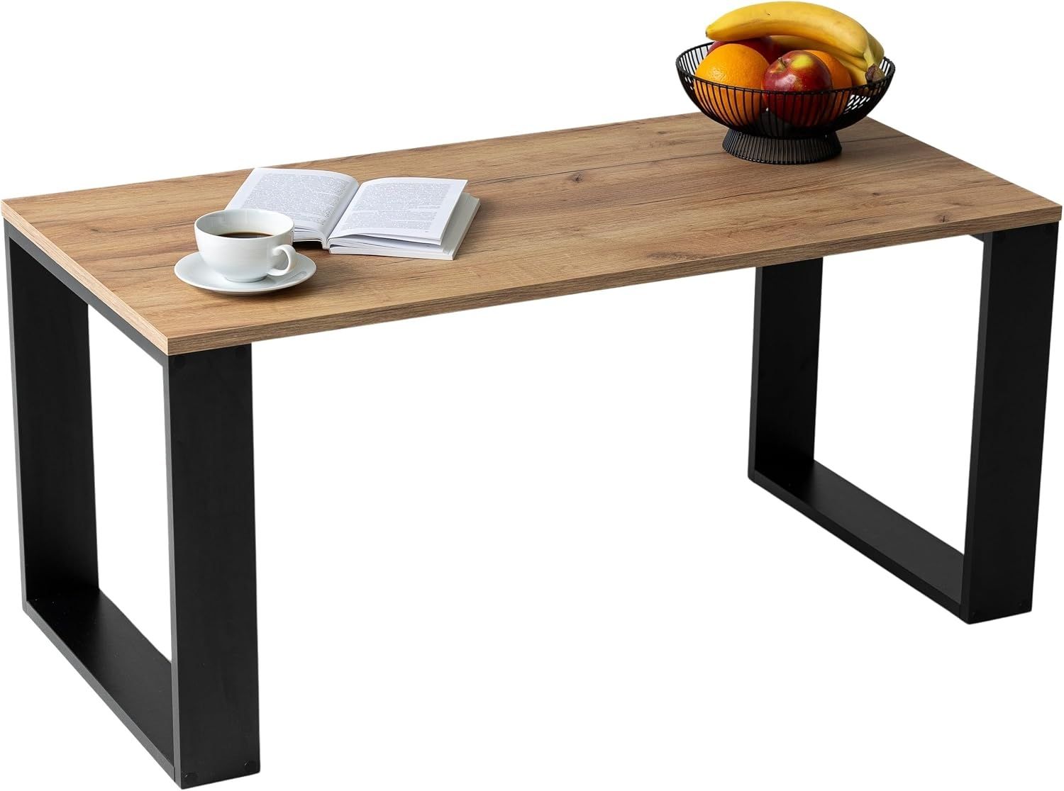 Couchtisch - Wohnzimmertisch Modern Perfekt für Büro oder Wohnzimmer - Rechteckiger Kaffeetisch im modernen Stil 105 x 50 x 49 cm, Mittel- oder Beistelltisch für Tee und Kaffee (Craft Eiche)