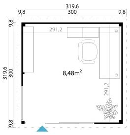 Lasita Maja Gartenhaus Domeo 1-4 Gartenhaus aus Holz Holzhaus mit 44 mm Wandstärke Blockbohlenhaus mit Montagematerial