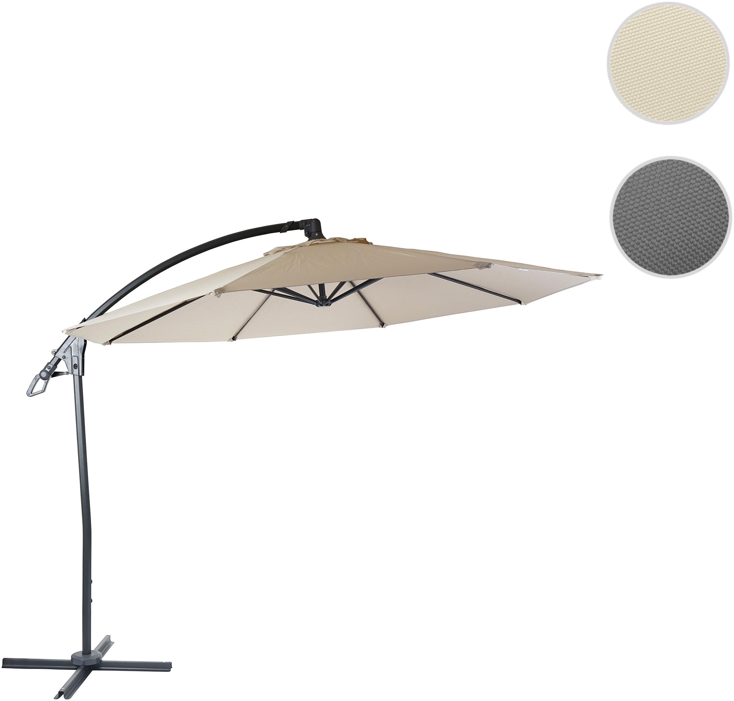 Deluxe Ampelschirm HWCD14, Sonnenschirm, rund Ø 3m Polyester Alu/Stahl