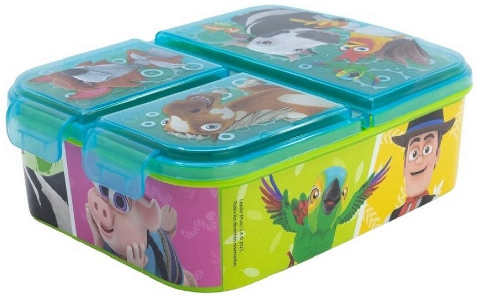 La Granja de Zenón Kinder Brotdose – Lunchbox mit 3 Fächern & tollem Design