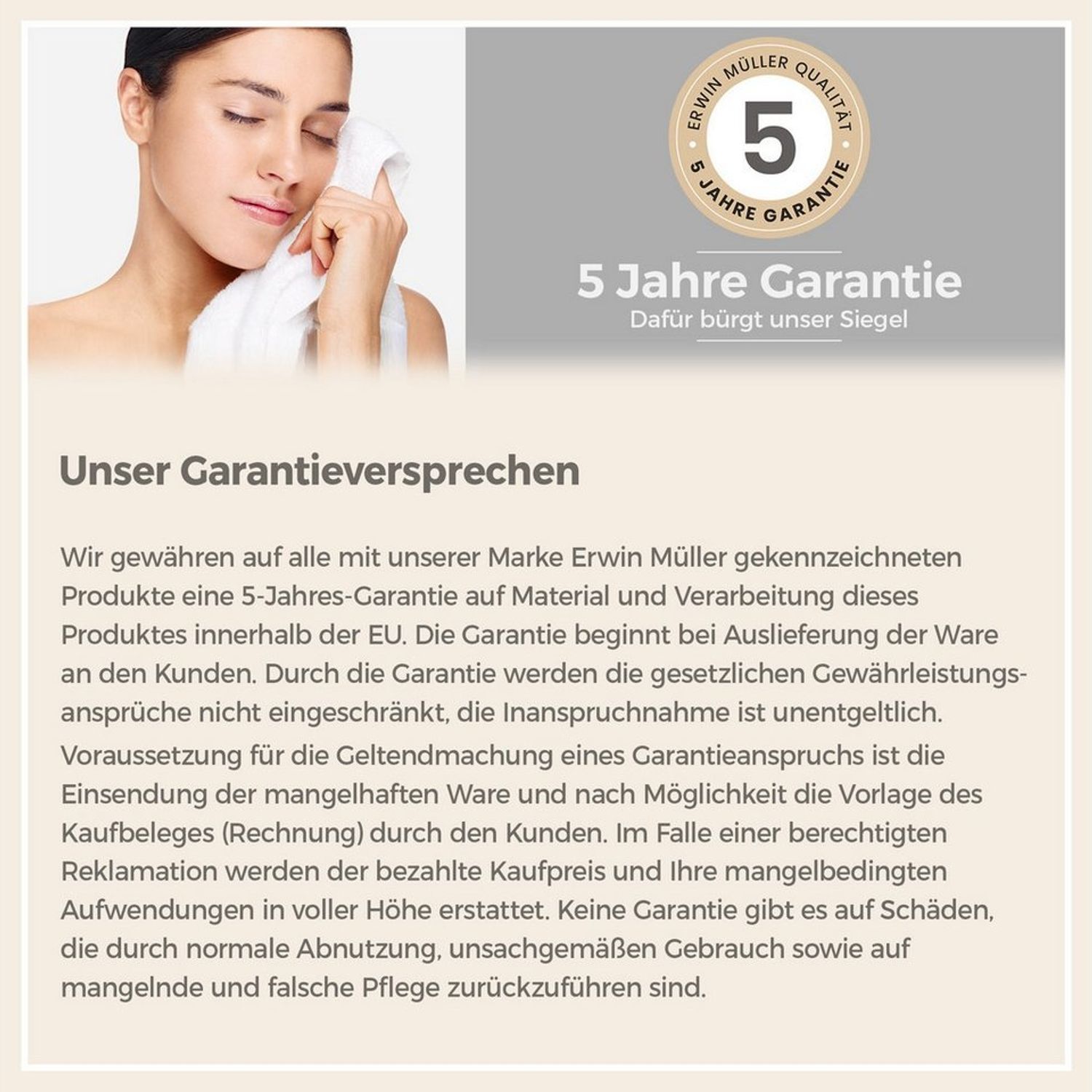 Erwin Müller Nackenrollenbezug Bio Nackenrollenbezug "München", Interlock Mako-Jersey Uni