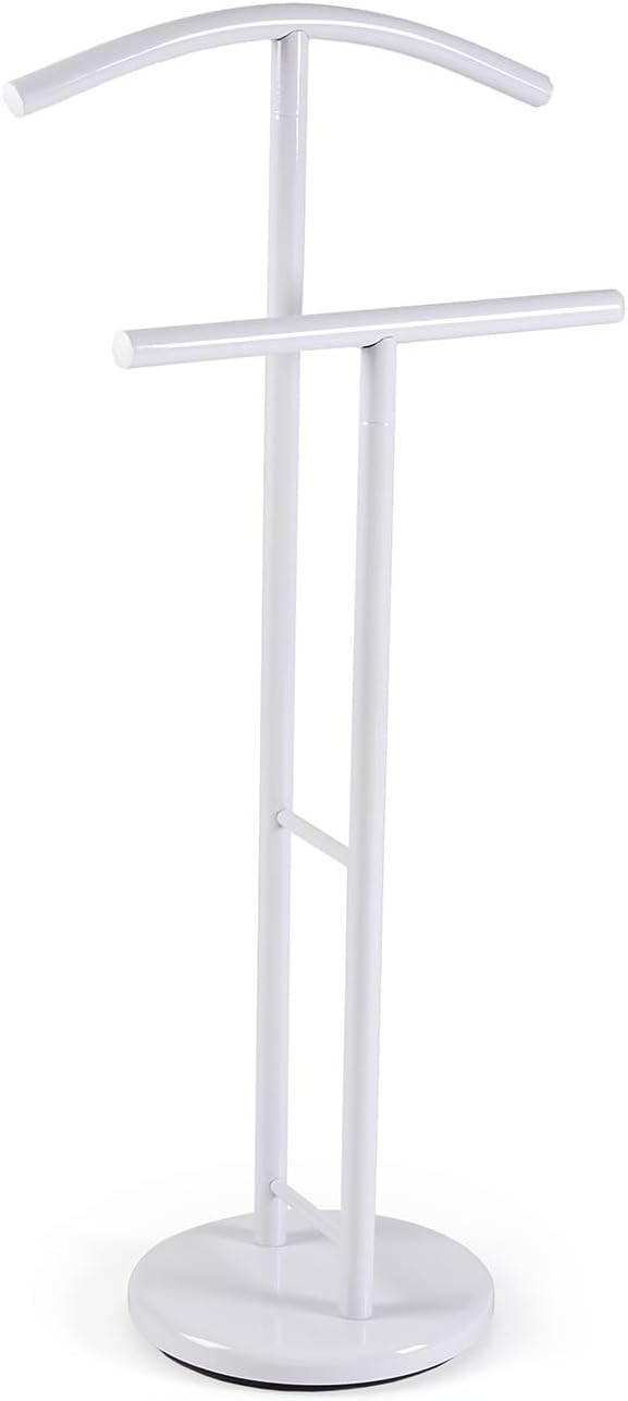 Versa Begna Moderner multifunktionaler Nachttisch mit 2 Kleiderbügeln für Herren- oder Damenkleidung, Maße (H x L x B) 100 x 28,5 x 45 cm, Stahl, Schwarz