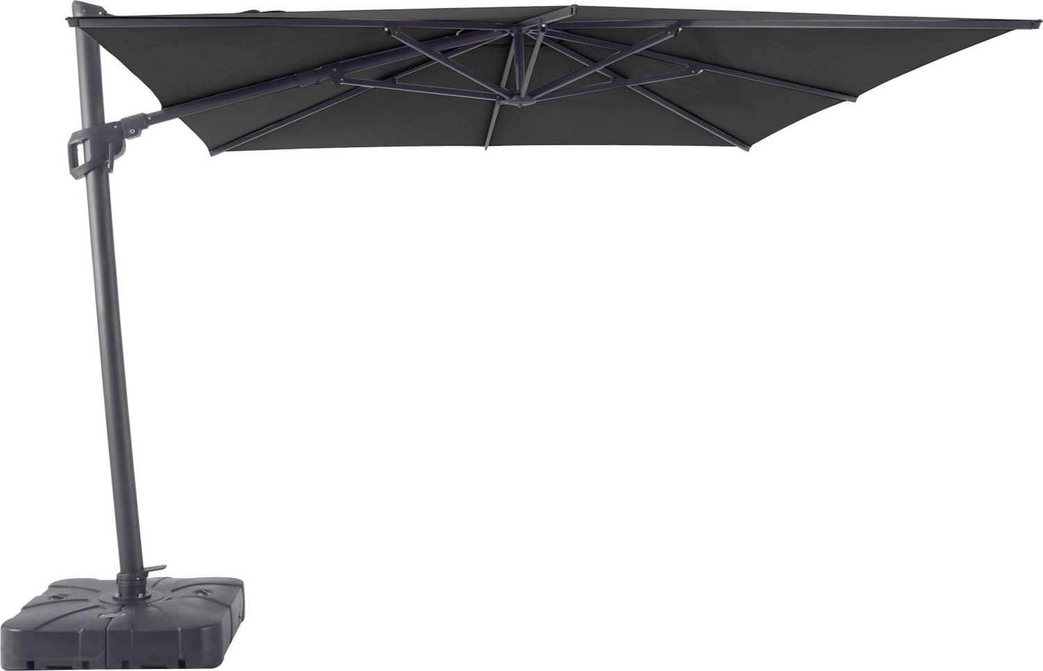 MWH Ampelschirm Monte Carlo anthrazit 300 x 300cm Sonnenschirm Gatenschirm Alu