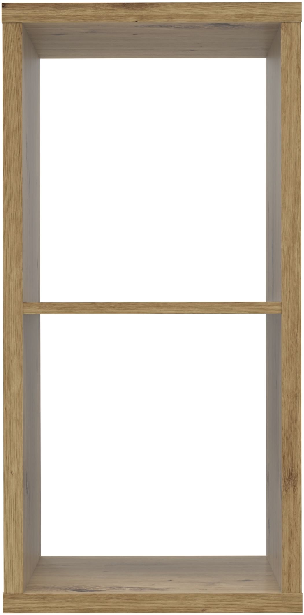 Raumteilerregal >MAURO< 2 Fächer, in Artisan Eiche Dekor - 39,5x72,8x32,9cm (BxHxT)