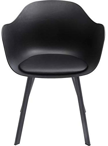 Kare 83864 Armlehnstuhl Brentwood, 100% Textil polyurethanbeschichtet, Polypropylen, Schwarz, One Size