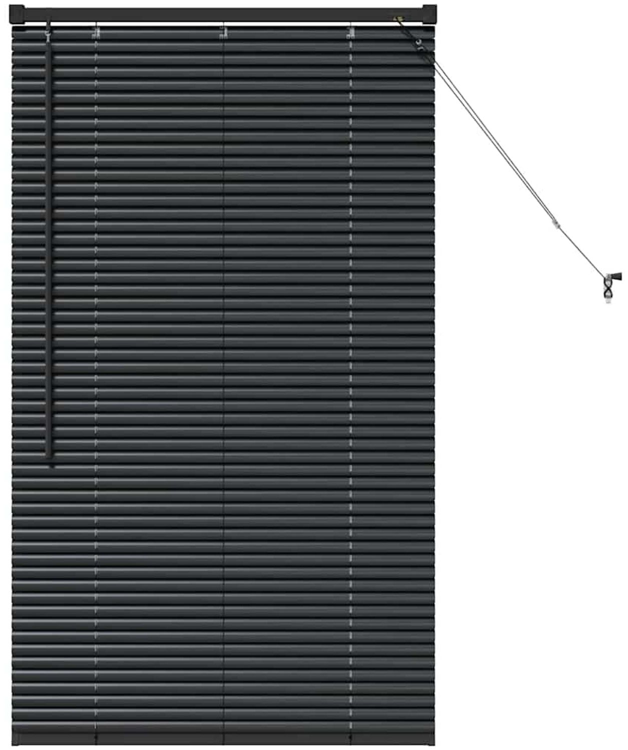 vidaXL Balkenjalousien Schwarz 130x80 cm Aluminium 42006118