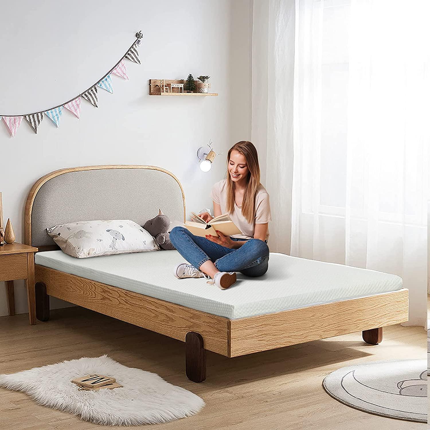 COSTWAY Kühlender Gelschaum Topper mit abnehmbarem Bezug, Matratzentopper, Matratzenschoner, Matratzenauflage für Bett, Boxspringbett und Schlafsofa (Mit HR Gel, 90x200 cm)