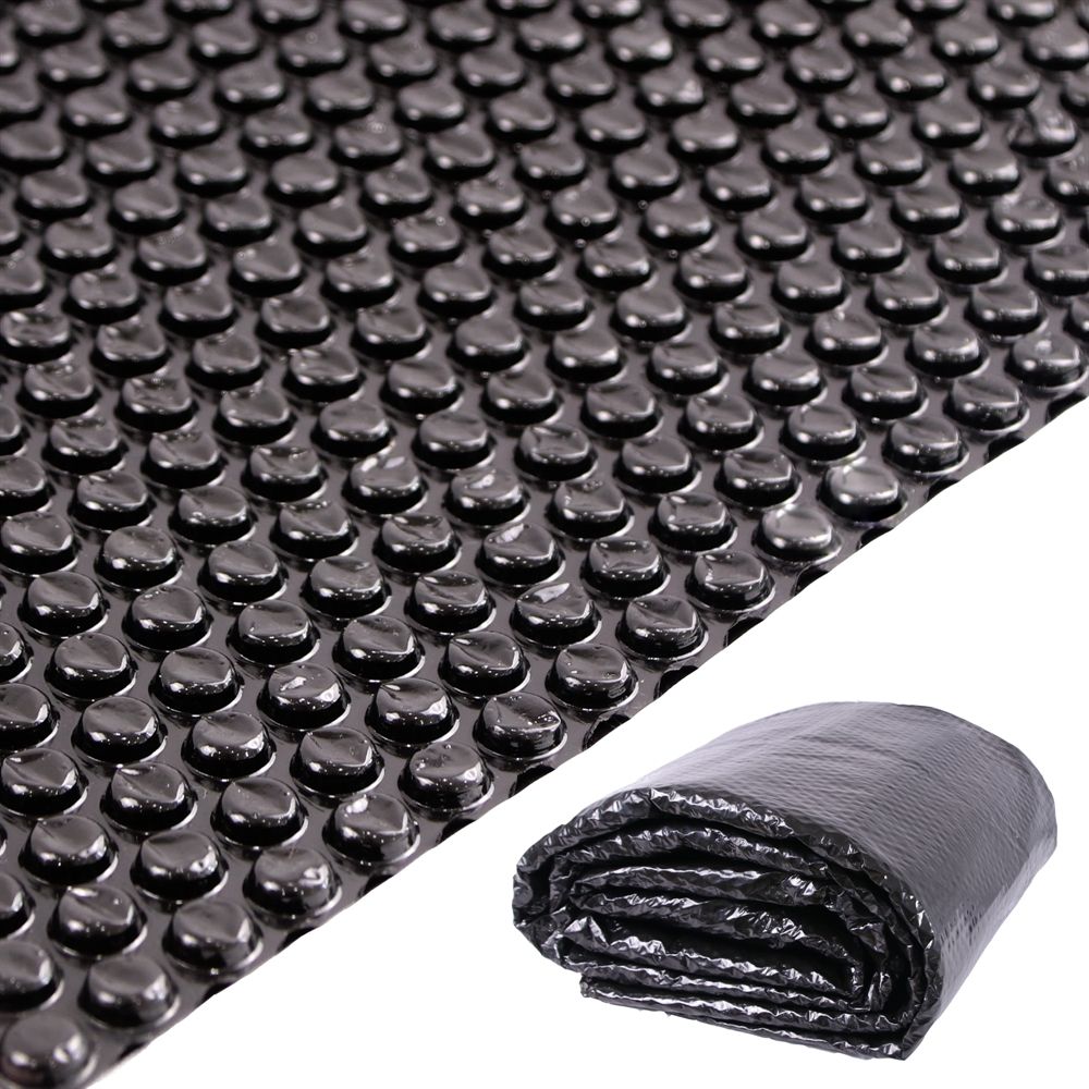 Solarfolie Ø 366 cm - Schwarz Pool Solarplane Solarheizung Poolheizung Solar Wärmeplane