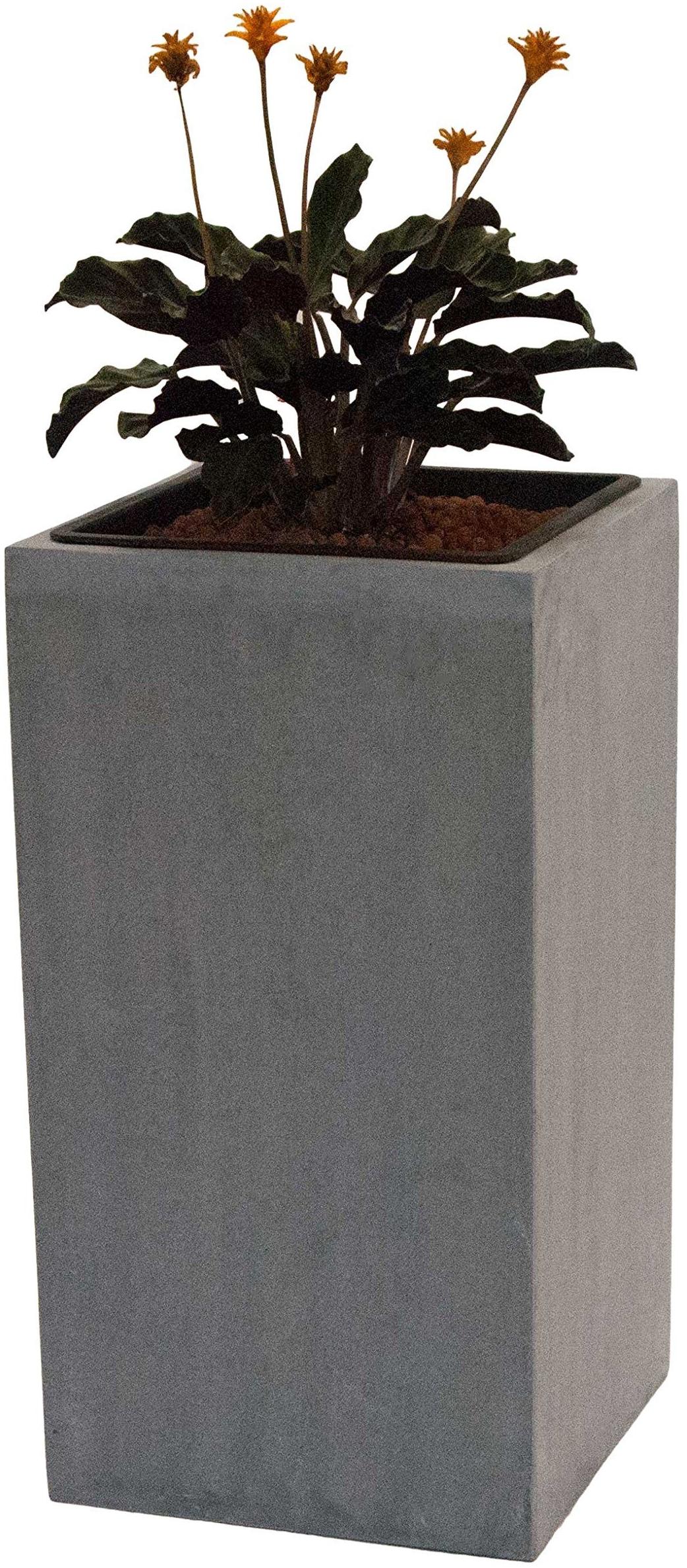Pflanzkübel Blumenkübel Pflanztopf Blumentopf Übertopf Fiberglas Säule