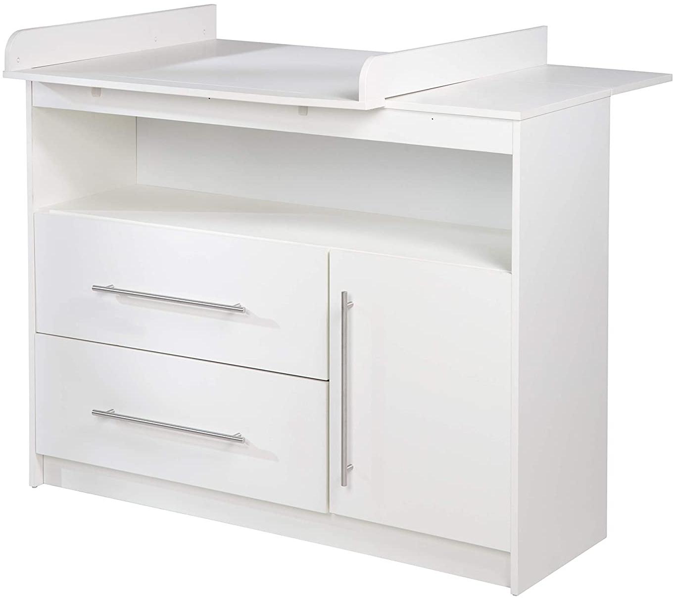 Cameretta Bambini Roba Mila - Lettino 70x140cm, Fasciatoio, Armadio 3 Ante, Bianco/Grigio - Foto 10