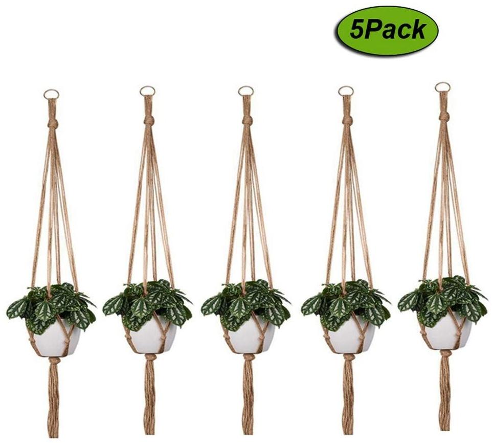 Makramee Pflanzenhänger 3er Set - Blumentopfhalter Für Innen Und Außen
