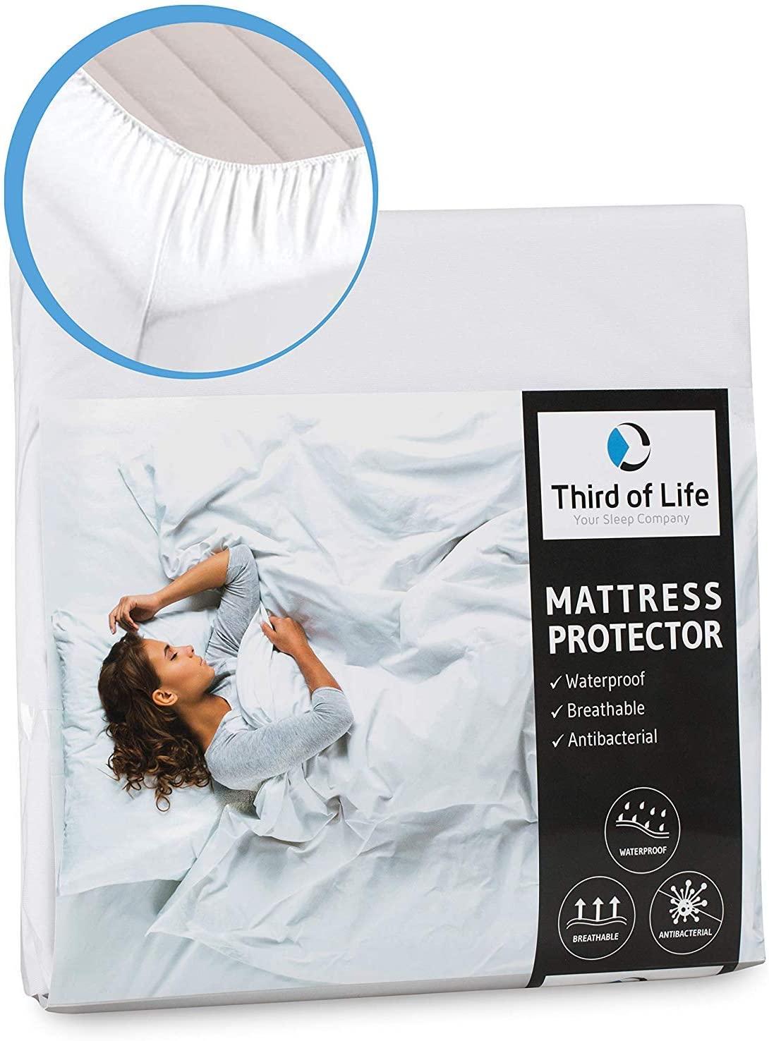 Matratzenschoner 80 x 200 cm wasserdicht | Atmungsaktive Matratzenauflage | Anti-Milben Matratzenbezug | Wasserdichte Auflage | Wasserundurchlässige Matratzenschutz-Hülle | Hygienischer Topper 80x 200