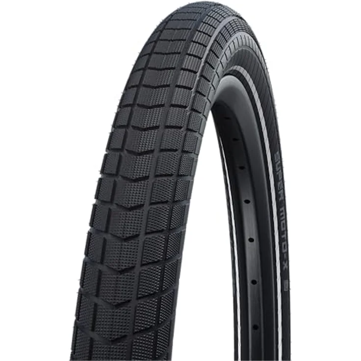 Schwalbe SuperMoto-X, Veloreifen 27.5 x 2.80 Zoll (70-584) mit Pannenschutz, für E-Bikes bis 50 km/h, SnakeSkin Technik – Bild 1
