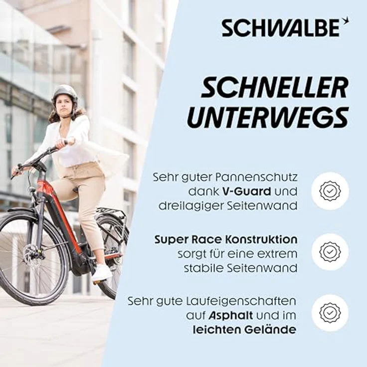 Schwalbe Marathon Efficiency, Veloreifen 27.5 x 2.35 (60-584), leicht und rollwiderstandsoptimiert für schnelles Touring – Bild 4
