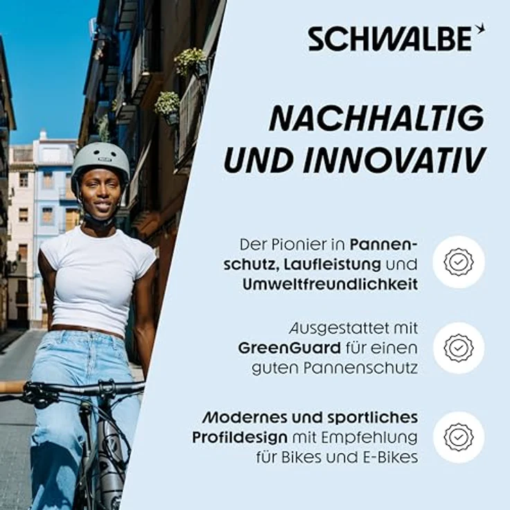 Schwalbe Marathon HS620, Veloreifen mit 3 mm GreenGuard-Einlage, E-Bike kompatibel bis 50 km/h, Reflexstreifen, anti-aging Seitenwand – Bild 4