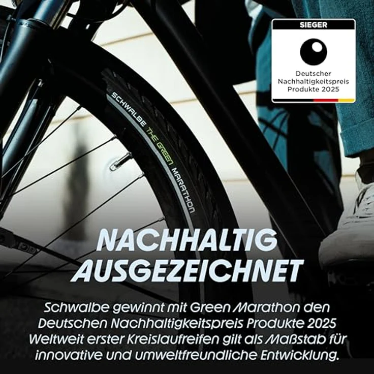 Schwalbe Marathon HS620, Veloreifen mit 3 mm GreenGuard-Einlage, E-Bike kompatibel bis 50 km/h, Reflexstreifen, anti-aging Seitenwand – Bild 3