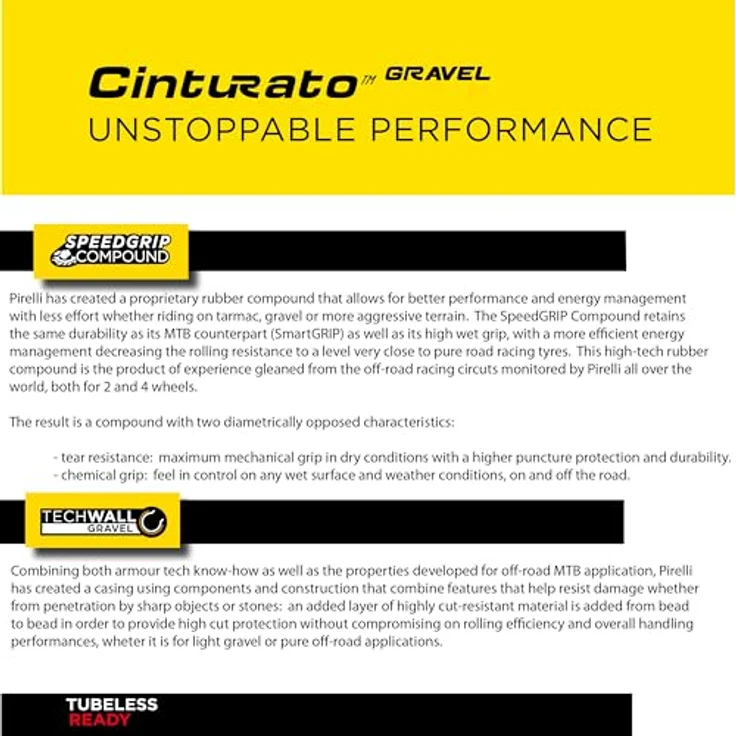 Pirelli Veloreifen 29 x 1.75 (45-622), gravelspezifischer Premiumreifen mit SpeedGRIP-Mischung, tubeless ready, hoher Pannenschutz – Bild 4