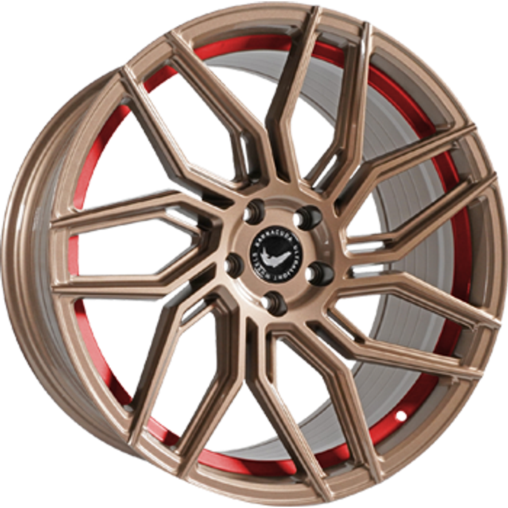 Barracuda Dragoon Higloss-bronze Undercut Trimline Red 20"