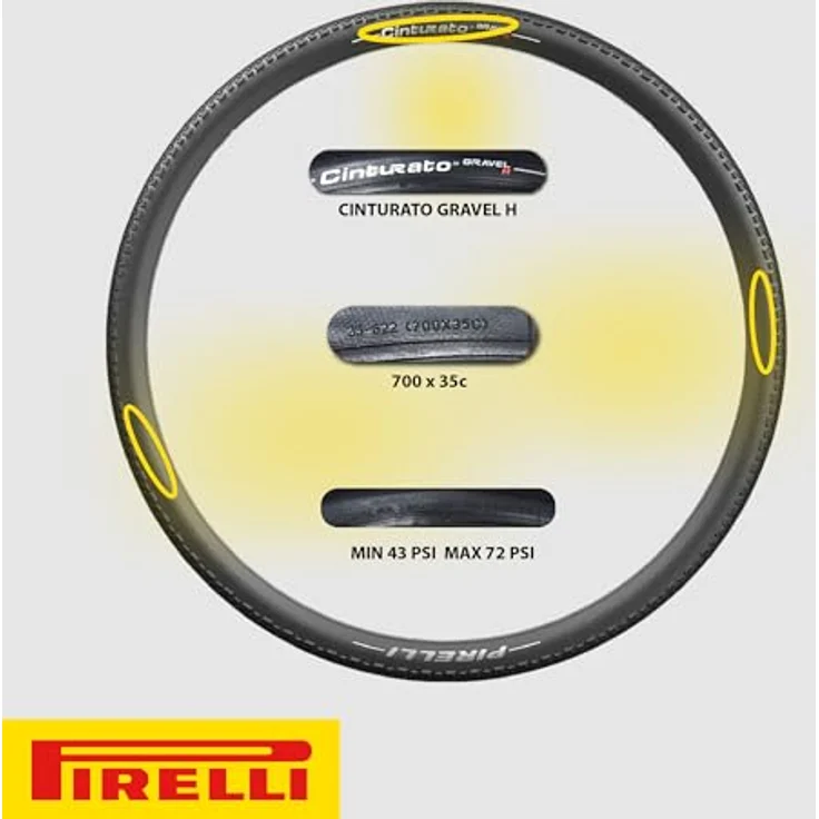 Pirelli Cinturato Gravel Hard Terrain, Veloreifen 28 x 1.35 (35-622) mit SpeedGRIP Compound und hohem Durchstichschutz, schwarz – Bild 4