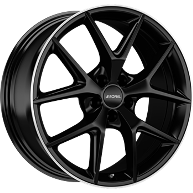Ronal R75 Jetblack-matt-hornkopiert 19"