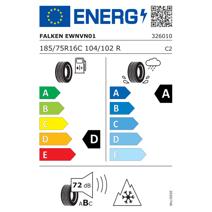 Falken EuroWinter Van 01 185/75R16 104/102 R – Bild 3
