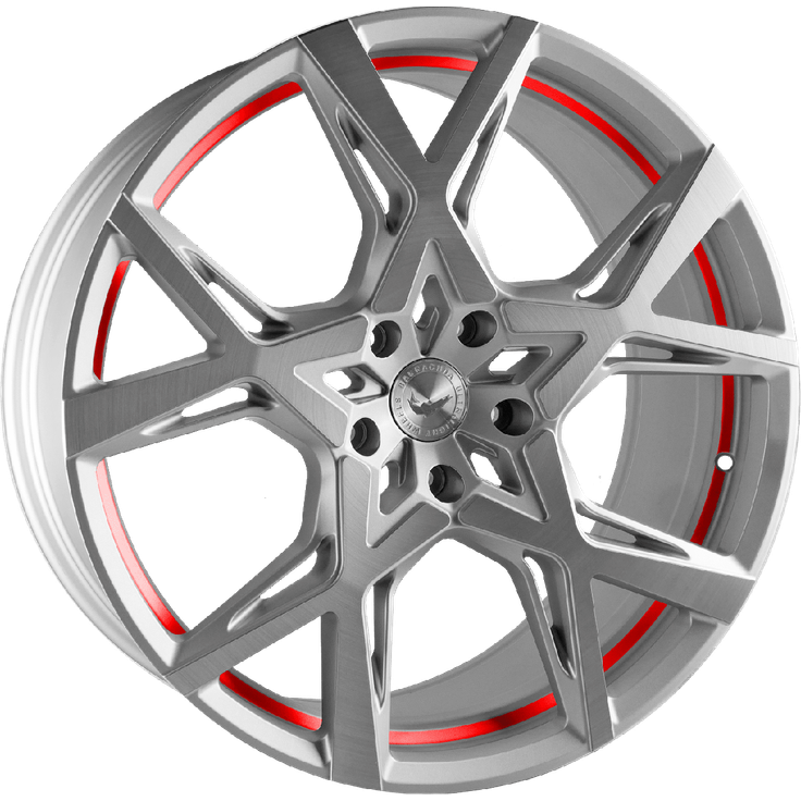 Barracuda Project X Silver-brushed-Surface Undercut Trimline Red 22" – Bild 2