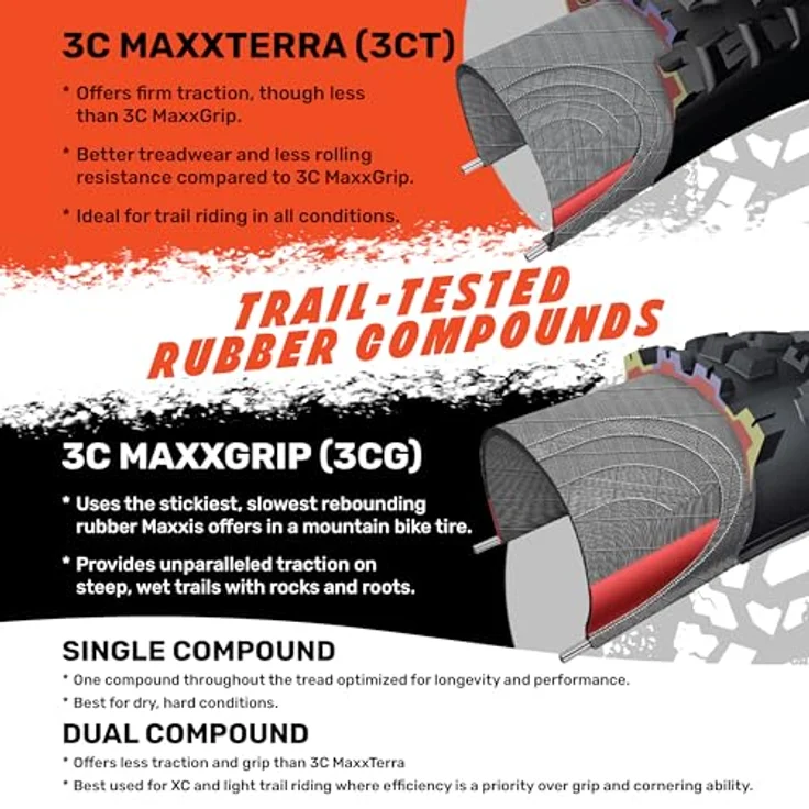 Maxxis Minion DHF, MTB Veloreifen 29 x 3.00, Tubeless Ready, EXO Protection, 3C MaxxTerra, 1110 g – Bild 4