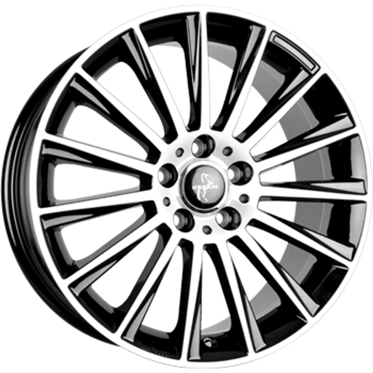 Keskin KT18 Turbo Black Front Polish 19"