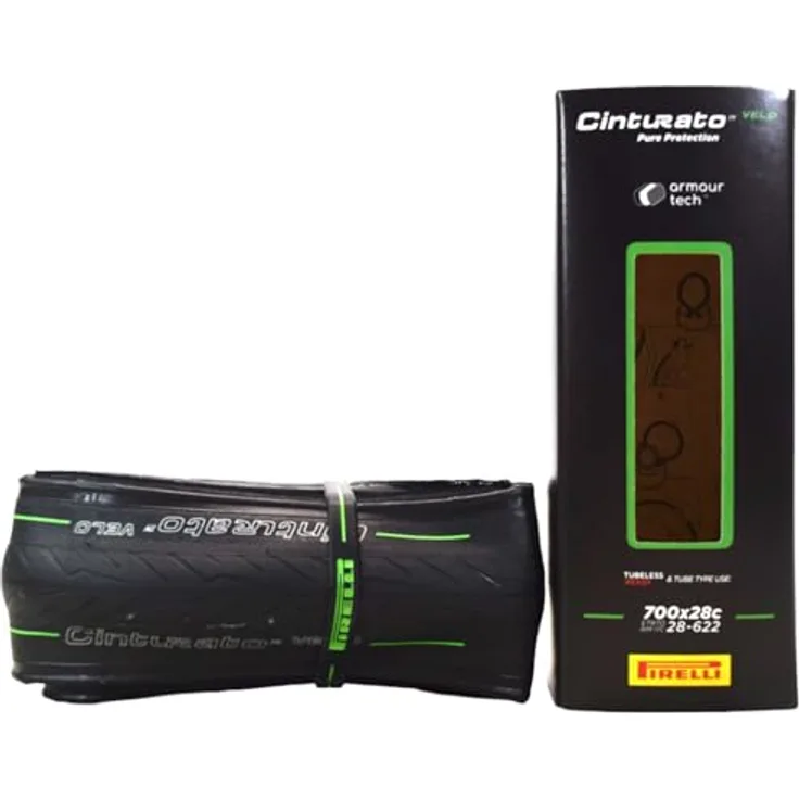 Pirelli Cinturato Velo, verstärkter Veloreifen 28 x 1.10, für Schlauch- und schlauchlosen Einsatz, ideal für Training und Pendeln auf Straße und Schotter