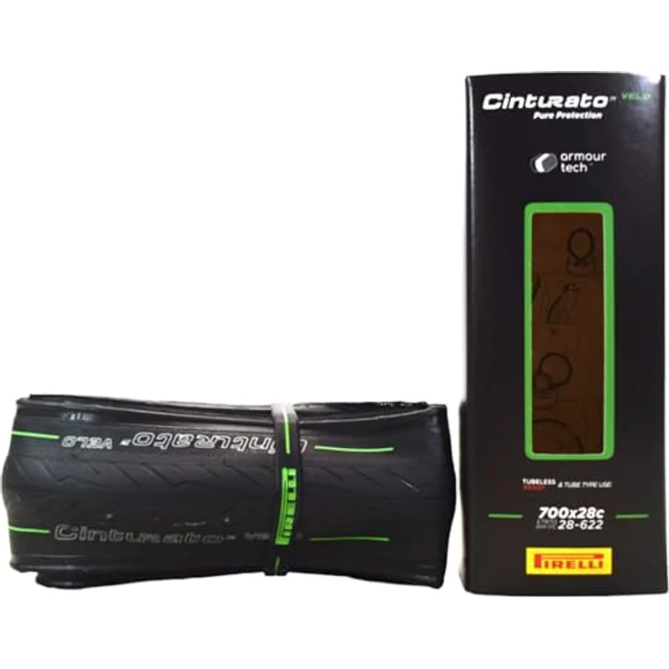 Pirelli Cinturato Velo, verstärkter Veloreifen 28 x 1.10, für Schlauch- und schlauchlosen Einsatz, ideal für Training und Pendeln auf Straße und Schotter – Bild 1