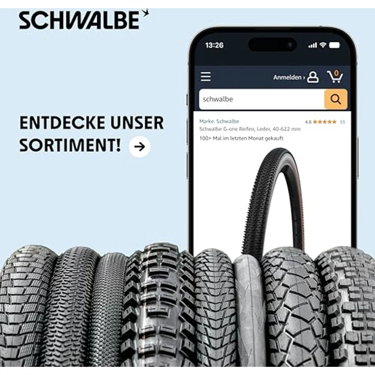 Schwalbe Marathon Efficiency, Veloreifen 27.5 x 2.35 (60-584), leicht und rollwiderstandsoptimiert für schnelles Touring – Bild 7