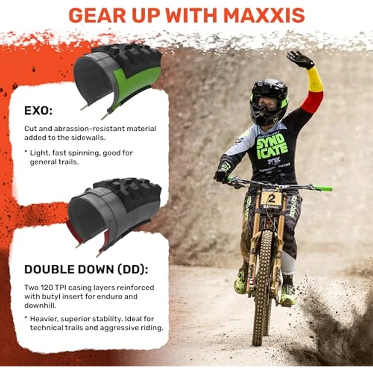 Maxxis Aggressor, Veloreifen 27.5 x 2.30, Tubeless Ready, EXO Protection, Dual Compound, 845 g – Bild 5